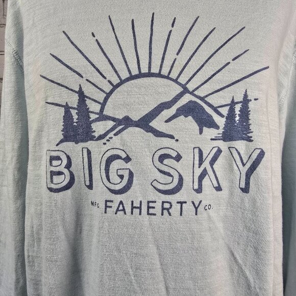 Faherty Light Blue Big Sky Hoodie - Picture 3 of 7
